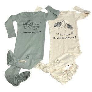L'OVEDBABY Footie Organic Cotton (Peas & Pear) 18-24 months